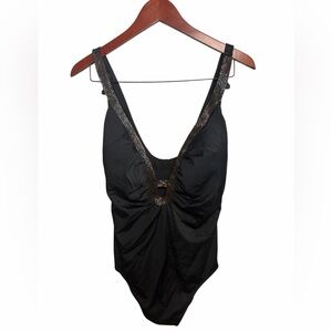 Shape FX Black Swimwear Beaded One Piece 18